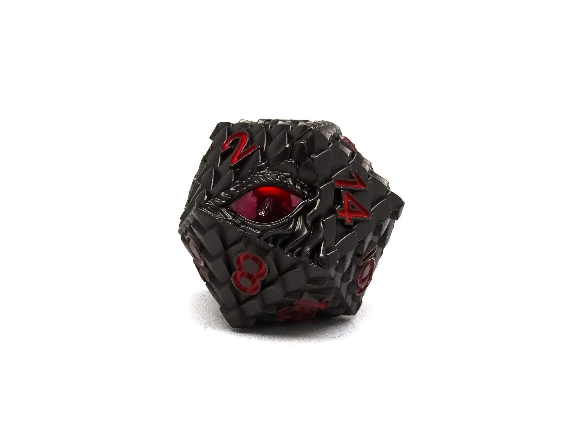 35mm Eye of the Dragon D20 - Gun Metal Crimson