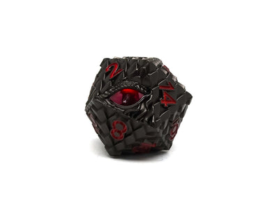 35mm Eye of the Dragon D20 - Gun Metal Crimson