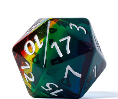 multi colored d20