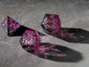pink glass dice
