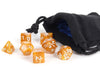Brown and Amber 7 Piece Dice Set