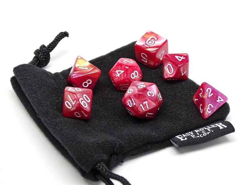 Scarlet Shimmer Dice Collection - 7 Piece Set