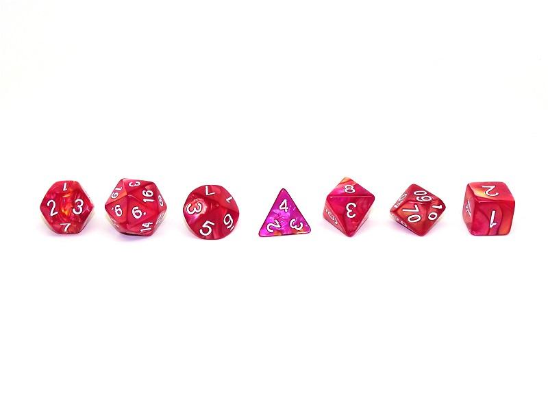 Scarlet Shimmer Dice Collection - 7 Piece Set
