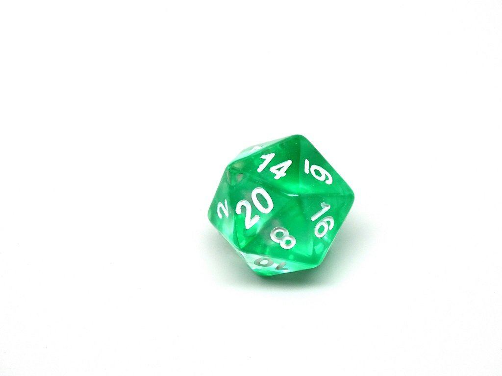 Green Glacier Dice - 7 Piece Set