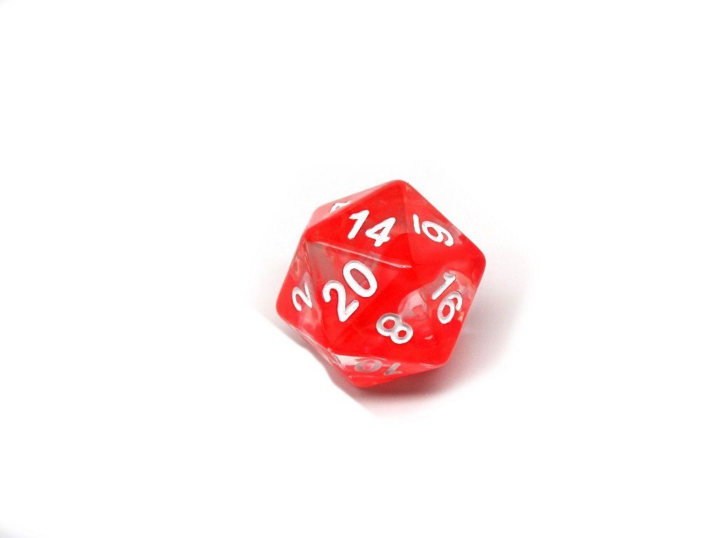 Red Glacier Dice - 7 Piece Set