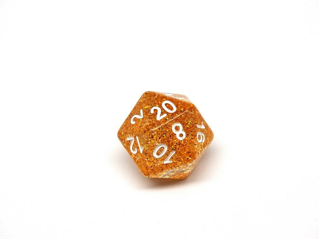 Gold Sparkle Dice - 7 Piece Set