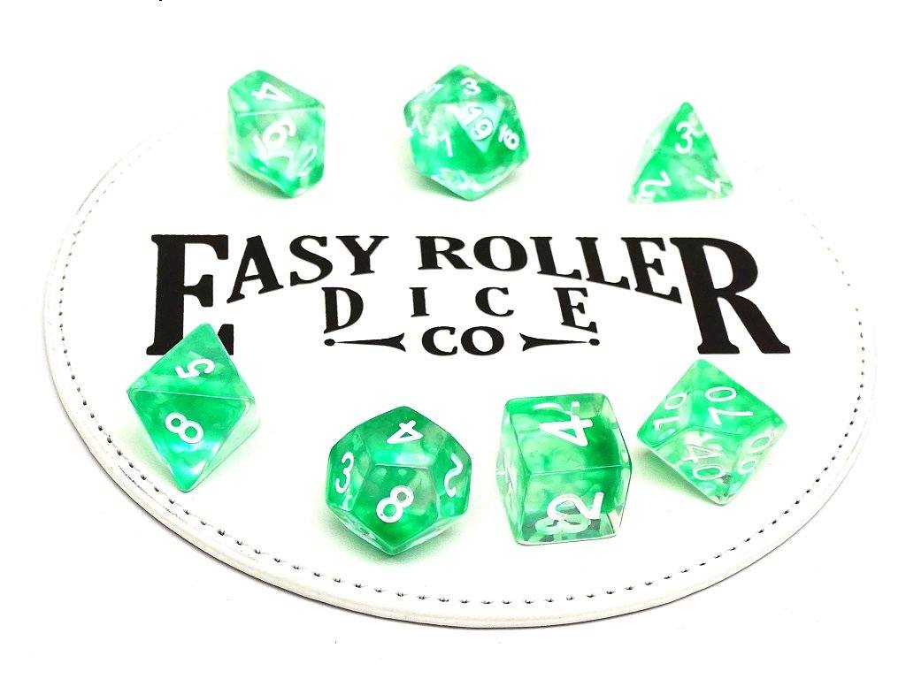 Green Glacier Dice - 7 Piece Set