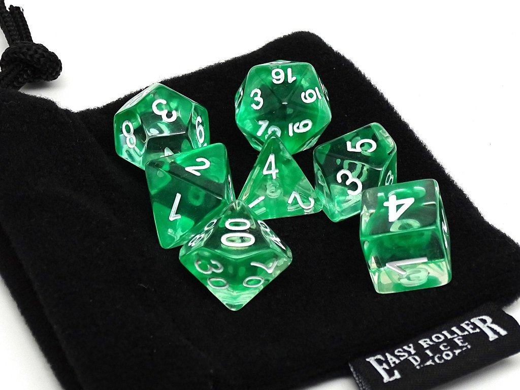 Green Glacier Dice - 7 Piece Set