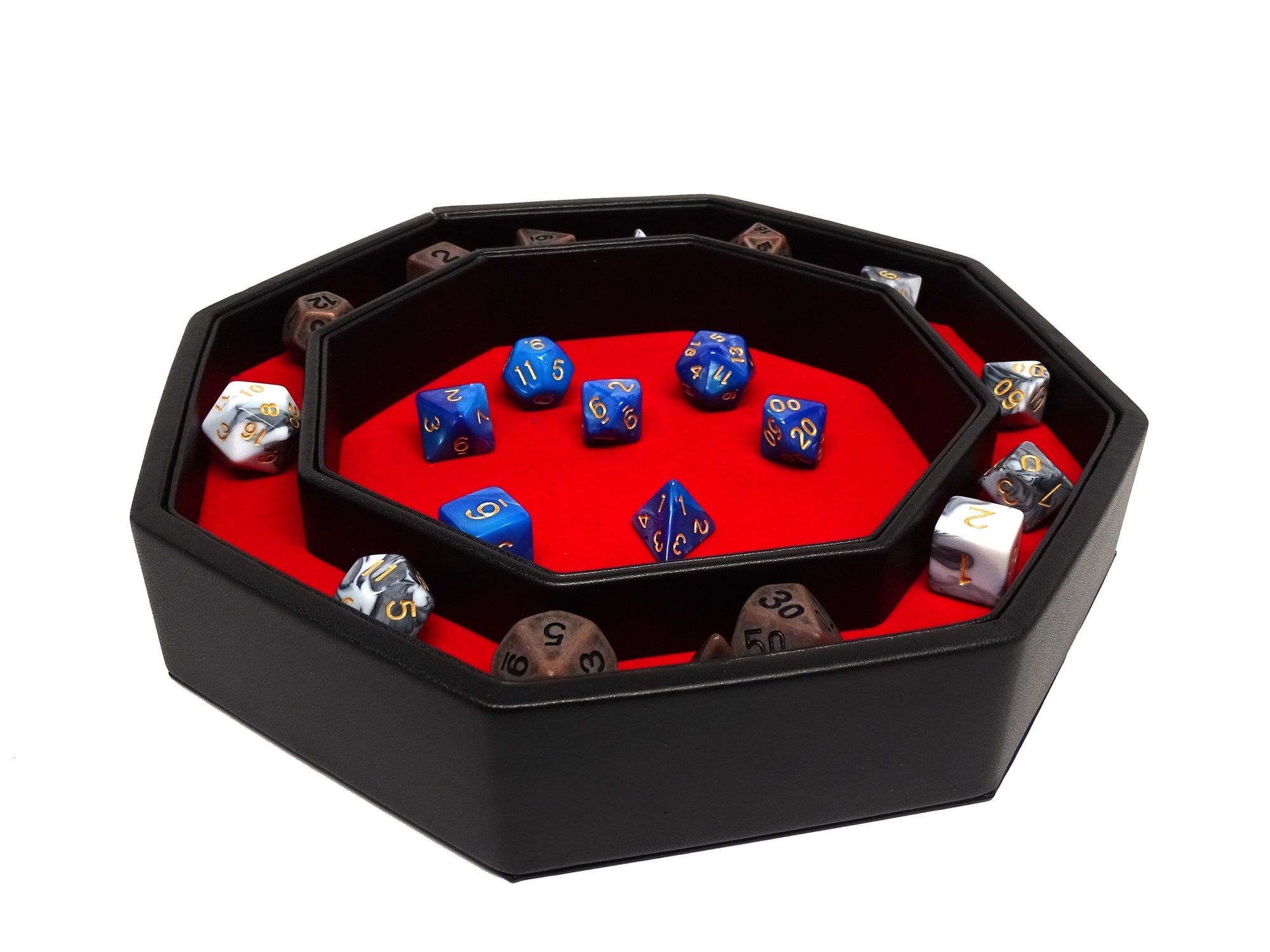 Ouroboros Dice Tray With Dice Staging Area and Lid