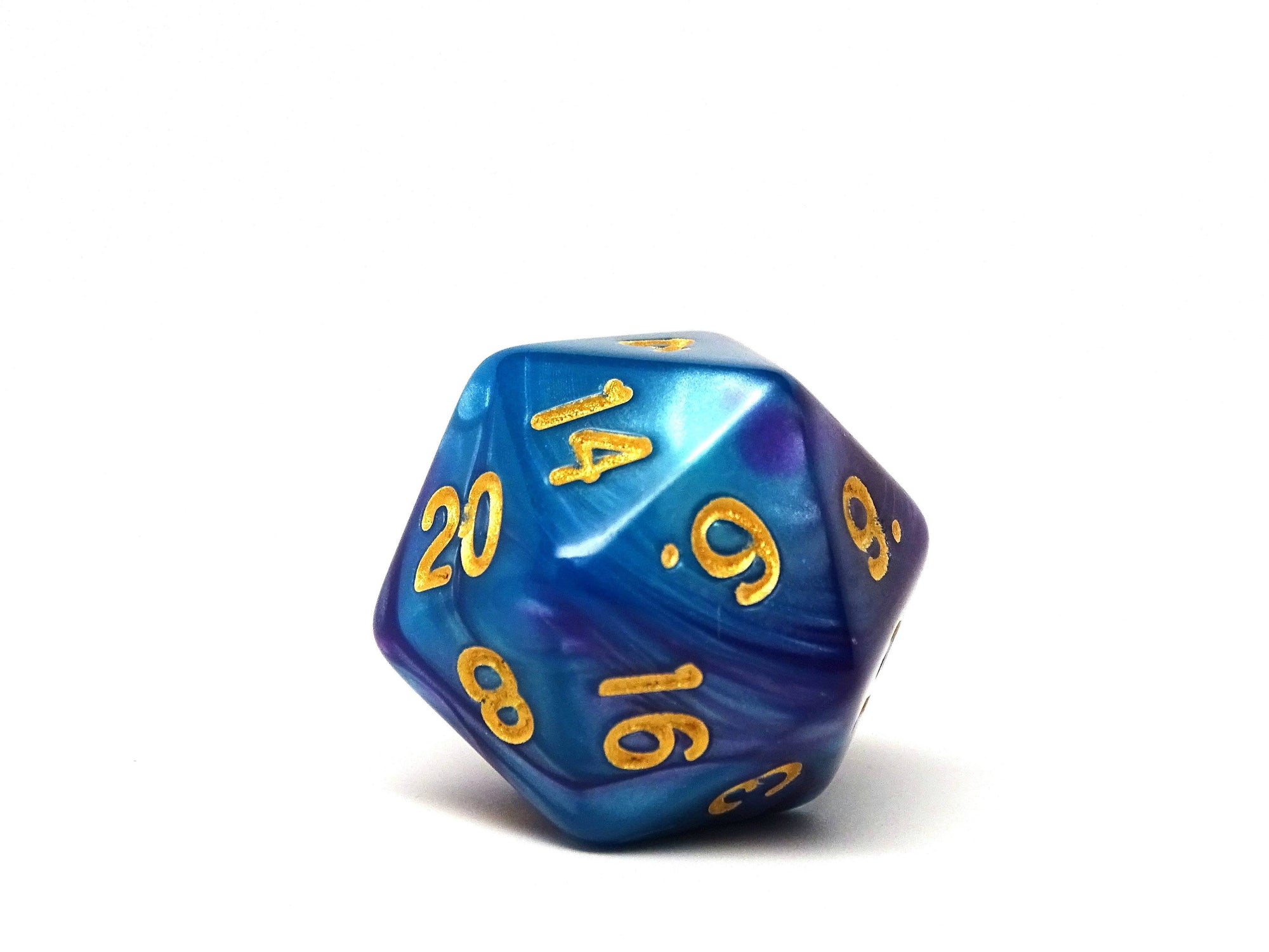 Turquoise and Magenta Swirl Dice Collection - 7 Piece Set