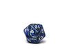 Blue and Silver Granite Dice Collection - 7 Piece Set