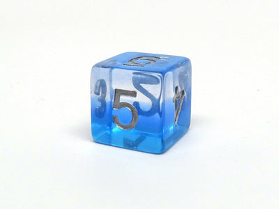 Transparent Blue 4-Layer  Dice Collection - 7 Piece Set