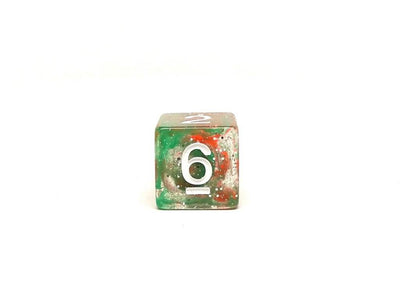Green and Red Sparkle Dice Collection - 7 Piece Set