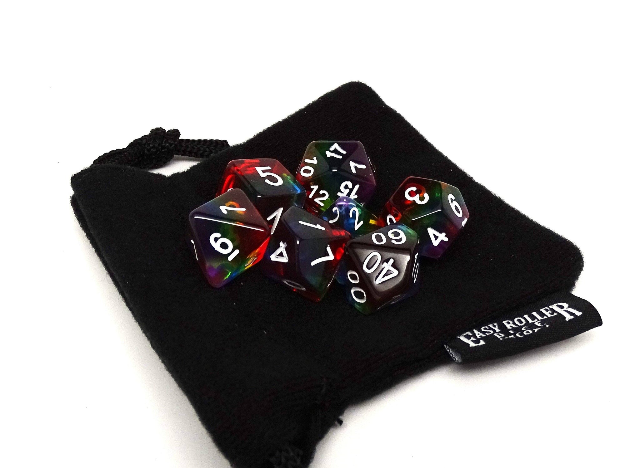 Rainbow Prism Dice Collection - 7 Piece Set