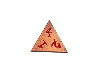 Metal Dice of Ancient Dragons - Ancient Copper with Red Dragon Font