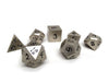 antique silver dice with black numbers