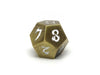 Metal Dice of Ancient Dragons - Ancient Bronze with White Dragon Font