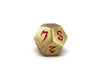 Metal Dice of Ancient Dragons - Ancient Bronze with Red Dragon Font