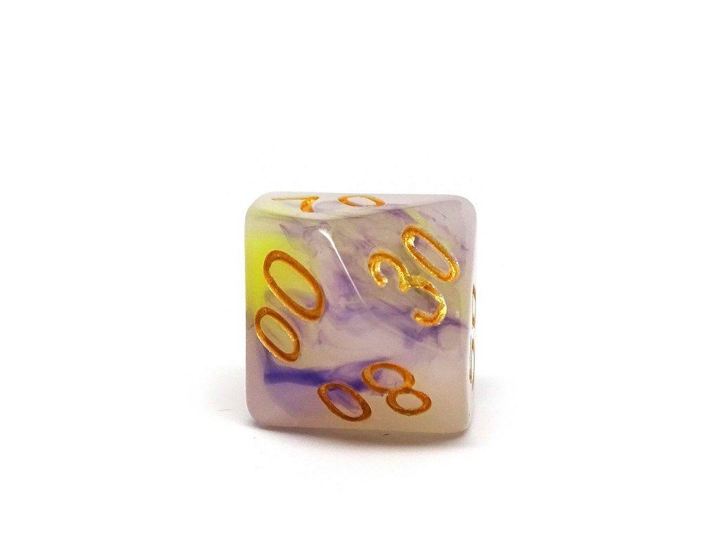 Indigo and Green Cloud - 7 Piece Dice Set