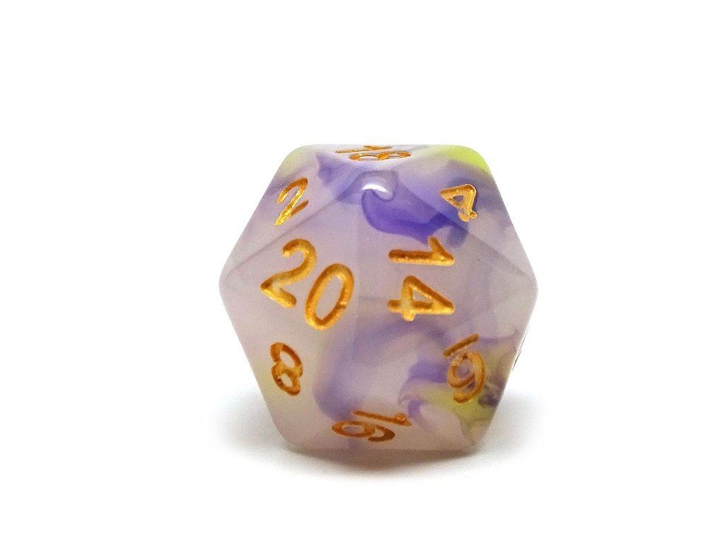 Indigo and Green Cloud - 7 Piece Dice Set