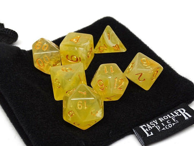 Frosted Yellow Glacier - 7 Piece Dice Collection