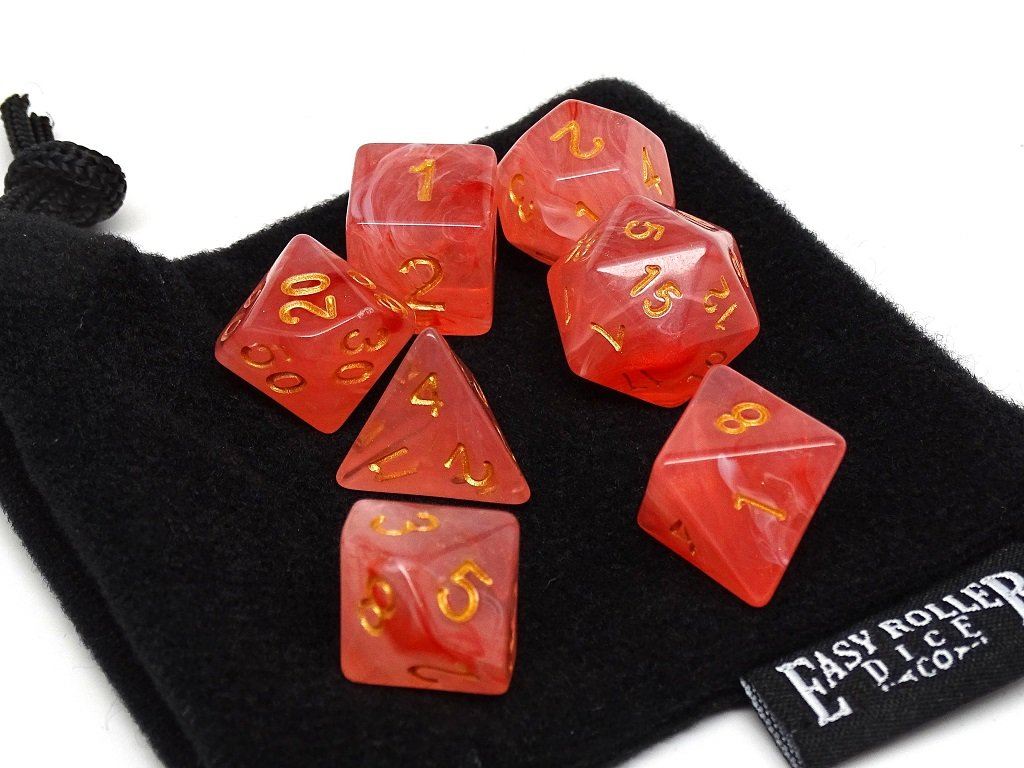 Frosted Pink Glacier - 7 Piece Dice Collection