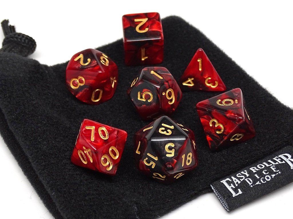 Lava Swirl - 7 Piece Dice Collection