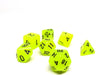 Yellow Glow in the Dark - 7 Piece Dice Collection