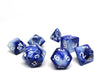 Frosted Blue Granite - 7 Piece Dice Collection