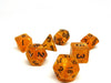 Translucent Amber Galaxy - 7 Piece Dice Collection