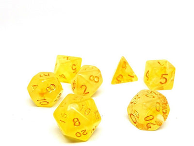 Frosted Yellow Glacier - 7 Piece Dice Collection