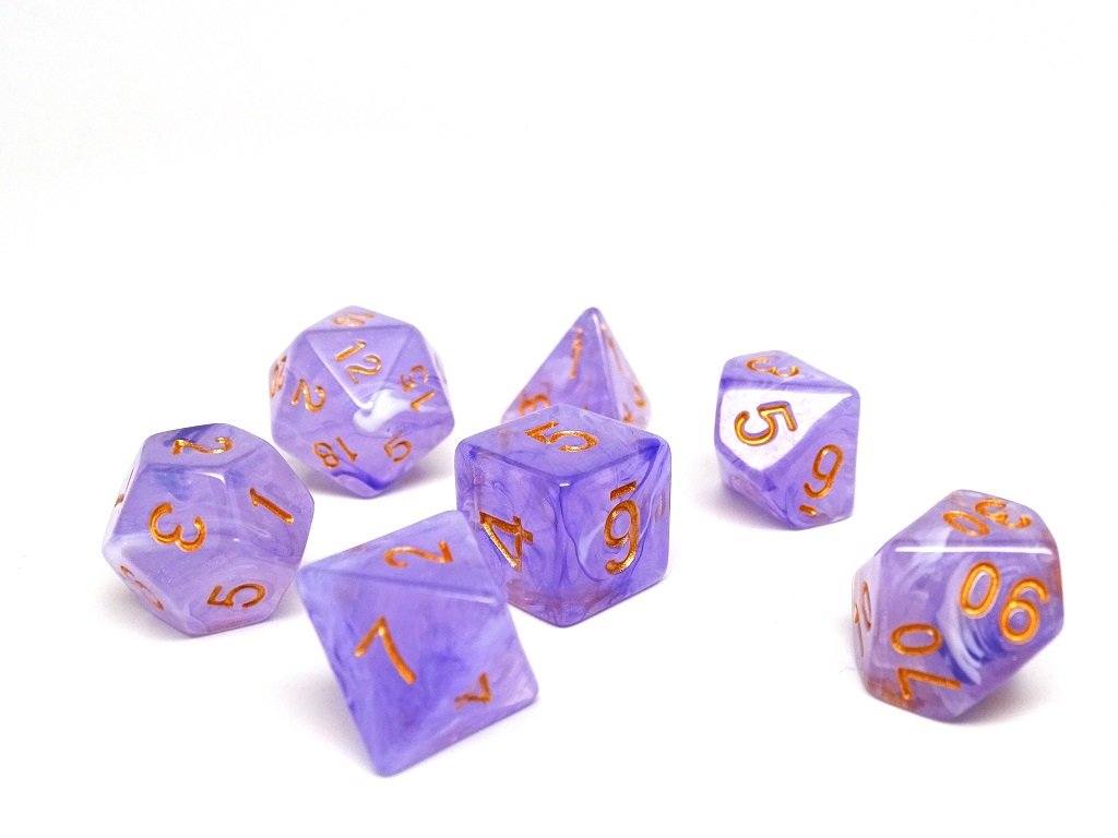 Frosted Purple Glacier - 7 Piece Dice Collection