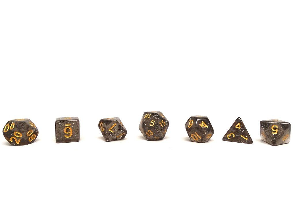 Midnight Sparkle Dice Set - 7 Piece Collection