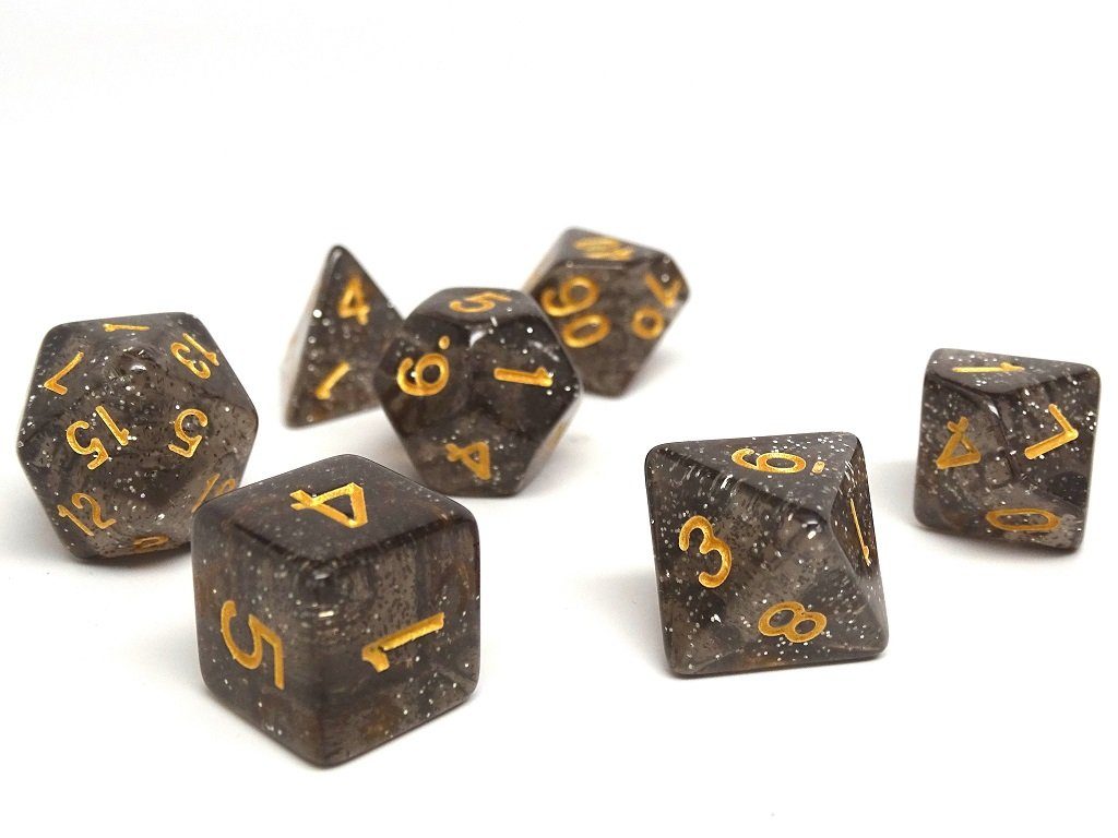 Midnight Sparkle Dice Set - 7 Piece Collection