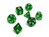 Emerald Green Translucent Dice - 7 Piece Set