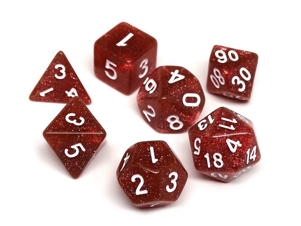 Rose Galaxy Dice Collection - 7 Piece Set