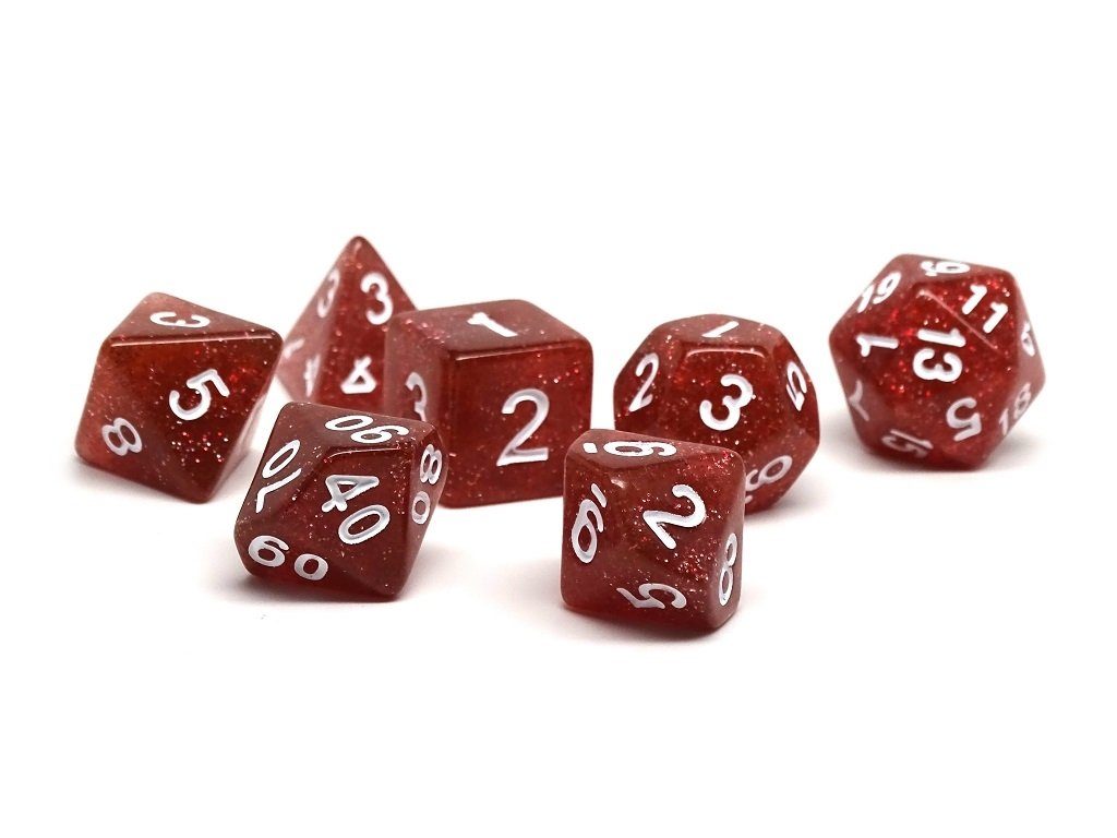 Rose Galaxy Dice Collection - 7 Piece Set