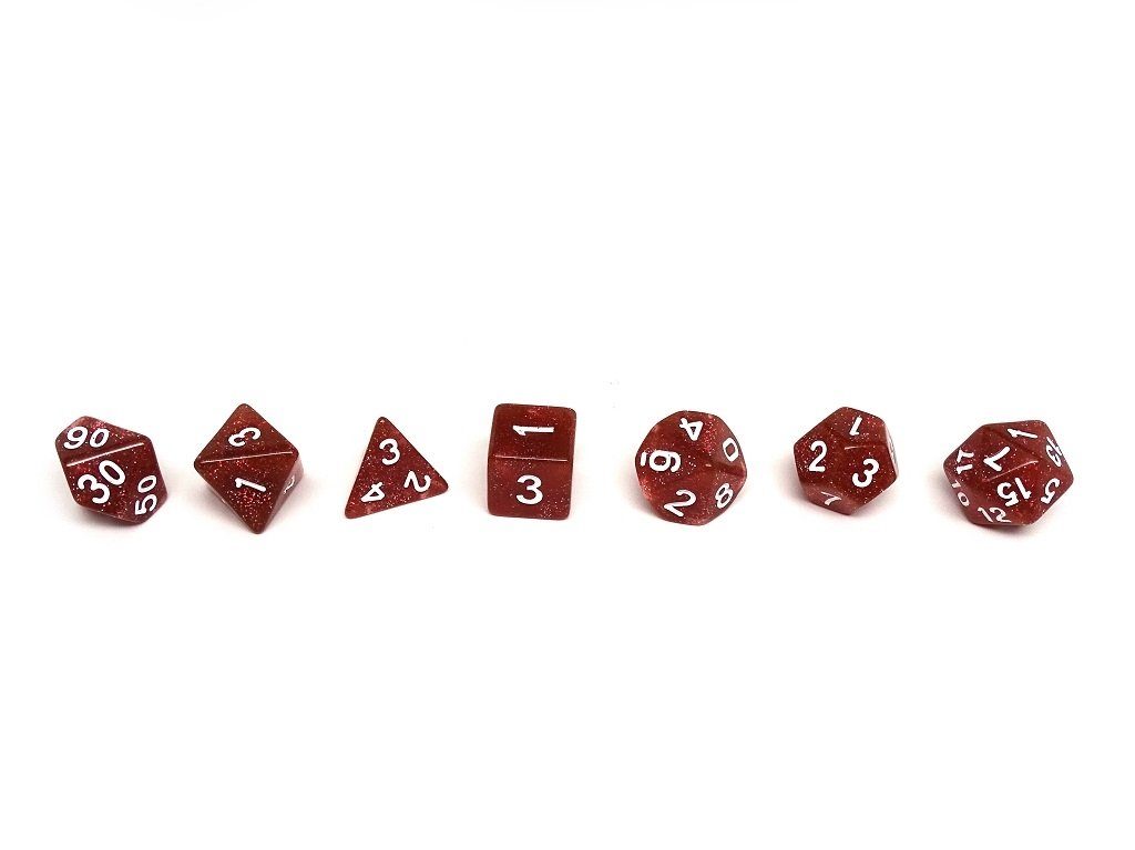 Rose Galaxy Dice Collection - 7 Piece Set