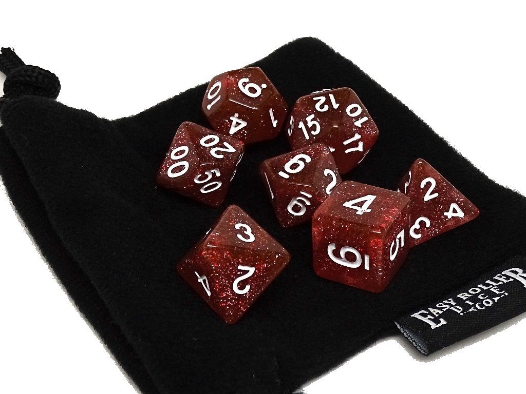 Rose Galaxy Dice Collection - 7 Piece Set