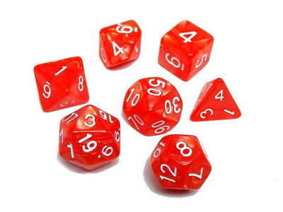 Strawberry Swirl - 7 Piece Dice Collection