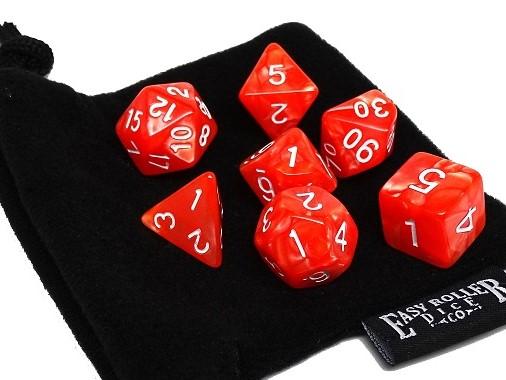 Strawberry Swirl - 7 Piece Dice Collection