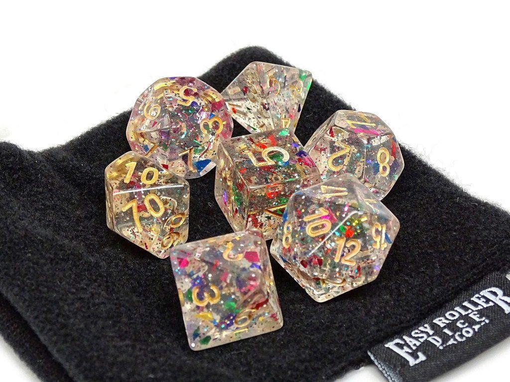 Confetti Dice Collection - 7 Piece Set