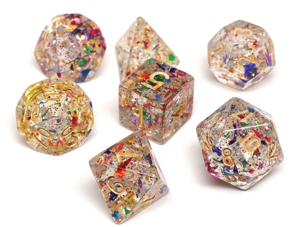 Confetti Dice Collection - 7 Piece Set