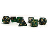 Emerald Green Stardust Dice Collection - 7 Piece Set