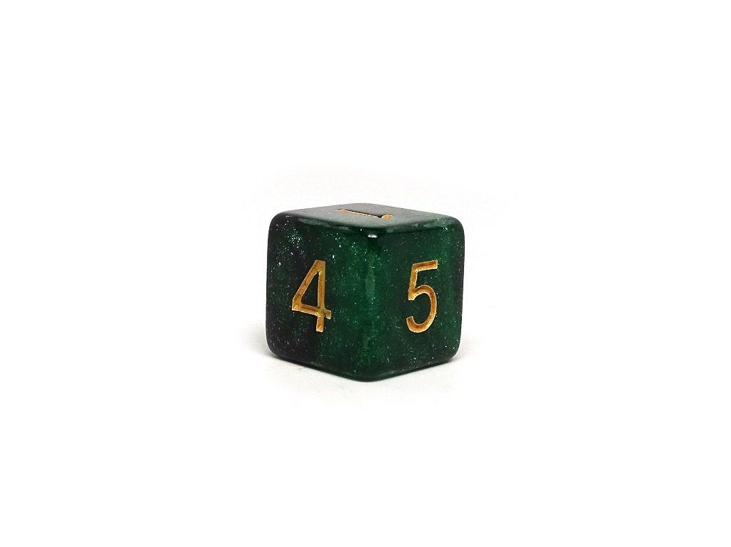 Emerald Green Stardust Dice Collection - 7 Piece Set