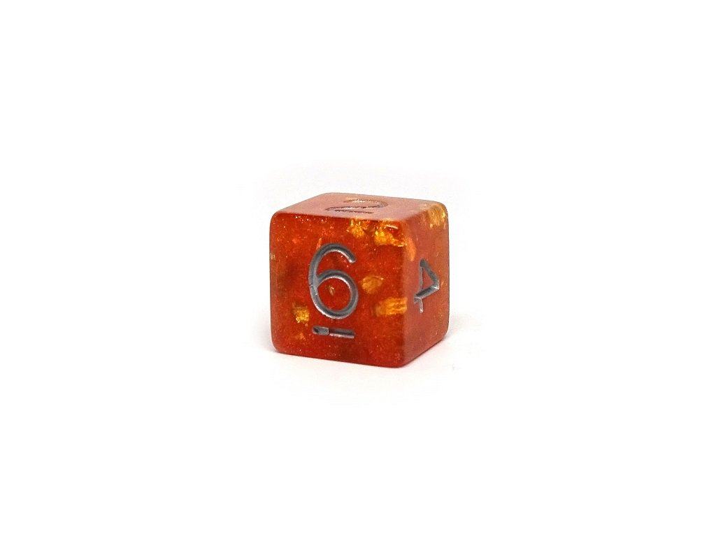Orange Ocean Reef Dice Collection - 7 Piece Set