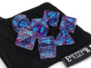Translucent Starburst with Powder Blue Numbering Dice Collection - 7 Piece Set