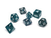 Teal Stardust Dice Collection - 7 Piece Set