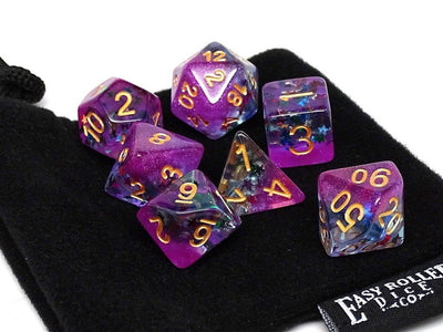 Frozen Purple with Stars - Gold Font - 7 Piece Set