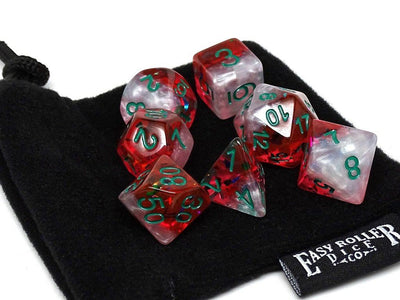 Marble with Orange Glitter - Green Font - 7 Piece Set